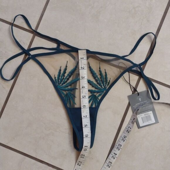 NWT Thistle and Spire Brooklyn Haze Thong Emerald Green Butterscotch size 2X - Picture 7 of 12